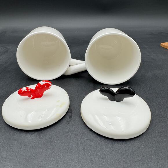 Vintage Zakka Creative Ceramic Couple Coffee Covered Milk Mug Set - Picture 5 of 8